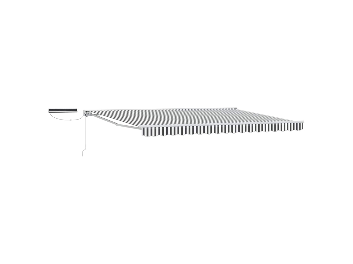 Toldo eléctrico retráctil antracita y blanco de 4 x 2 m VIDAXL