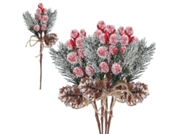 Palitos Florales Artificiales Navideños Con Pino Y Arándano Para Decoración Festiva