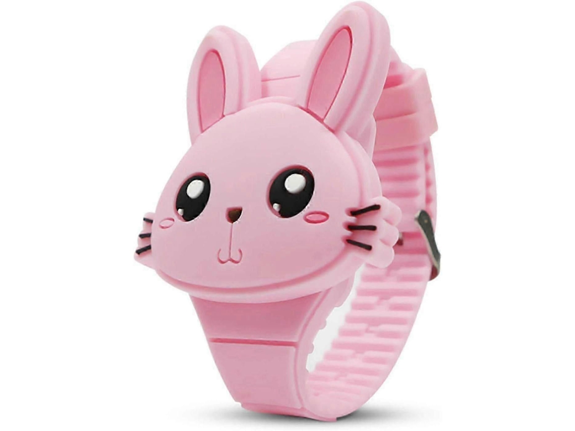 Relógio Digital Infantil Fofo, Relógio De Pulso Infantil Em Formato De Coelho, Com Led, Design Moderno Em Silicone E Formato De Animal, Em Format