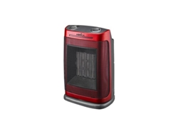 Termoventilador Cerámico Ptc Fogón Rojo 1500w 2 Potencias 3 Funciones Termostato Antivuelco (29x19x14,5cm)