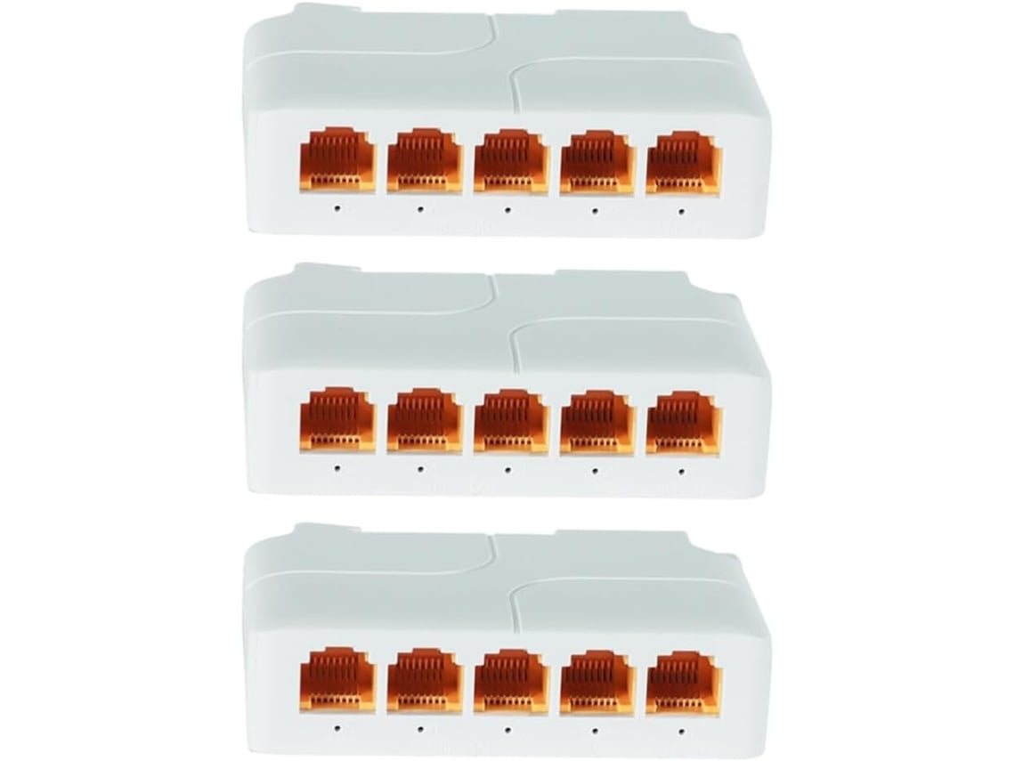 Extensor Poe Gigabit De 5 Puertos Y 3 Piezas, 100/1000 Mbps, 1 Entrada, 4 Salidas.