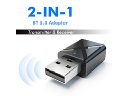 Transmisor Y Receptor De Audio Inalámbrico De 3.5 Mm Kn320 Bt 5.0 2 En 1 Adaptador Pequeño Y Portátil