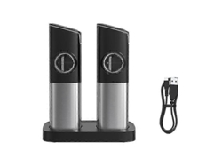 Juego de 2 molinillos eléctricos de sal y pimienta, recargables por USB y alimentación por gravedad. Rosewell