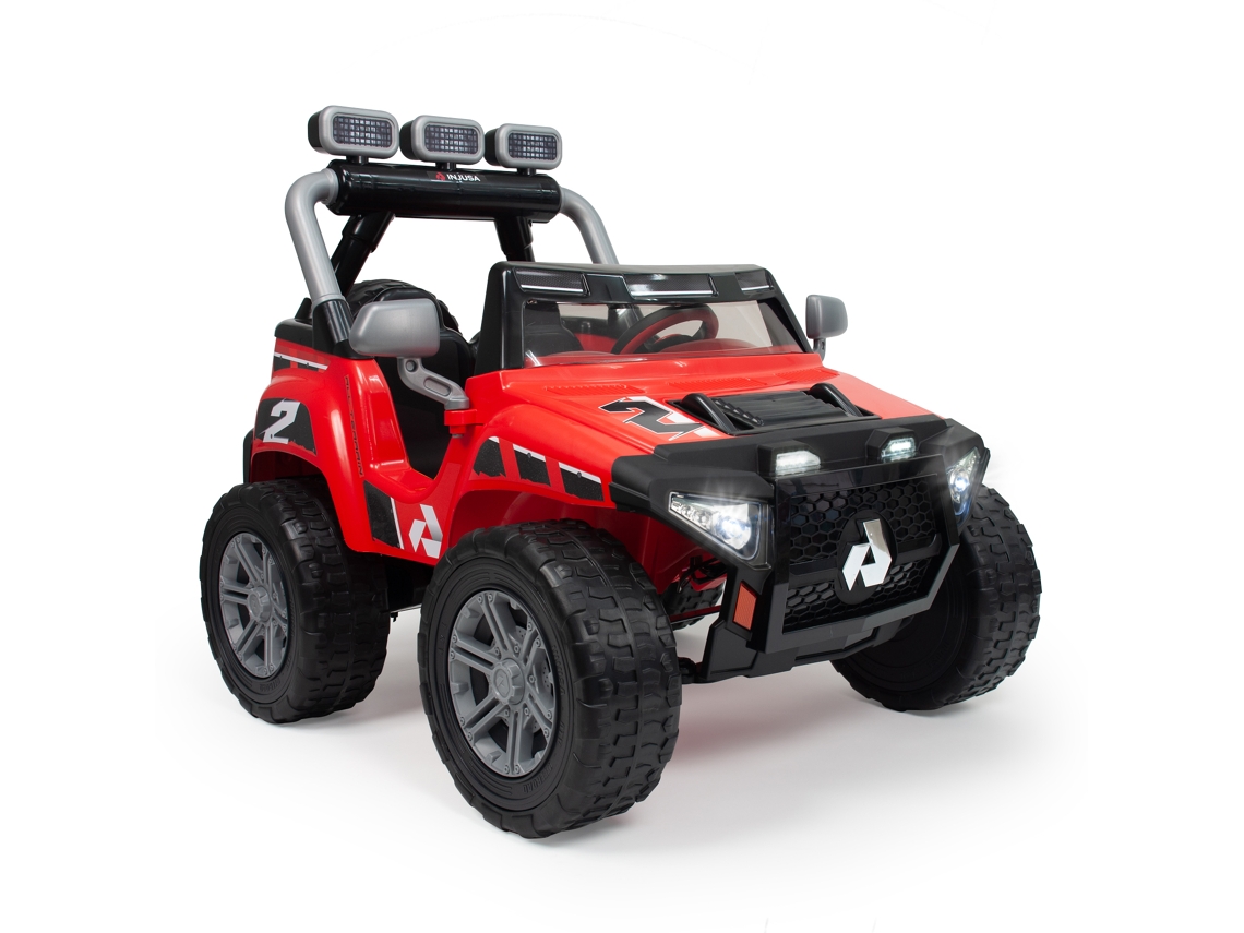 Coche INJUSA Monster Car 24V Rojo con Luces y Ruedas EVA (Edad Mínima: 3 años - 116 x 94 x 92 cm)