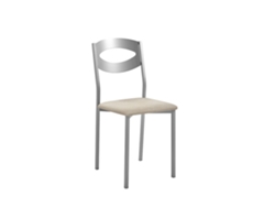 Cadeira de Cozinha Olga em Alumínio 38x86x47cm Domus Fumaça FANMUEBLES