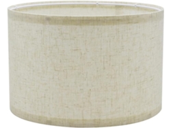 Lámpara Cilíndrica - Lino Natural - Pantalla Extraíble - 30 X 30 X 20 Cm - Beige Claro