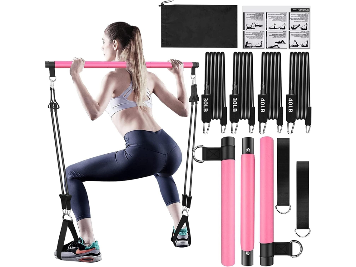 Juego De Barras De Emulsión Para Pilates (Rosa)  DIGITALLAB