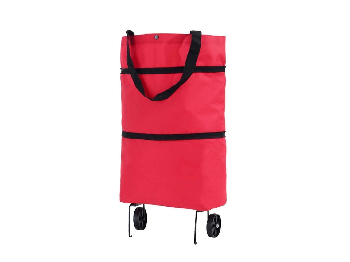 Carrito de compras portátil GOKOCO con ruedas y bolsa de compras plegable.