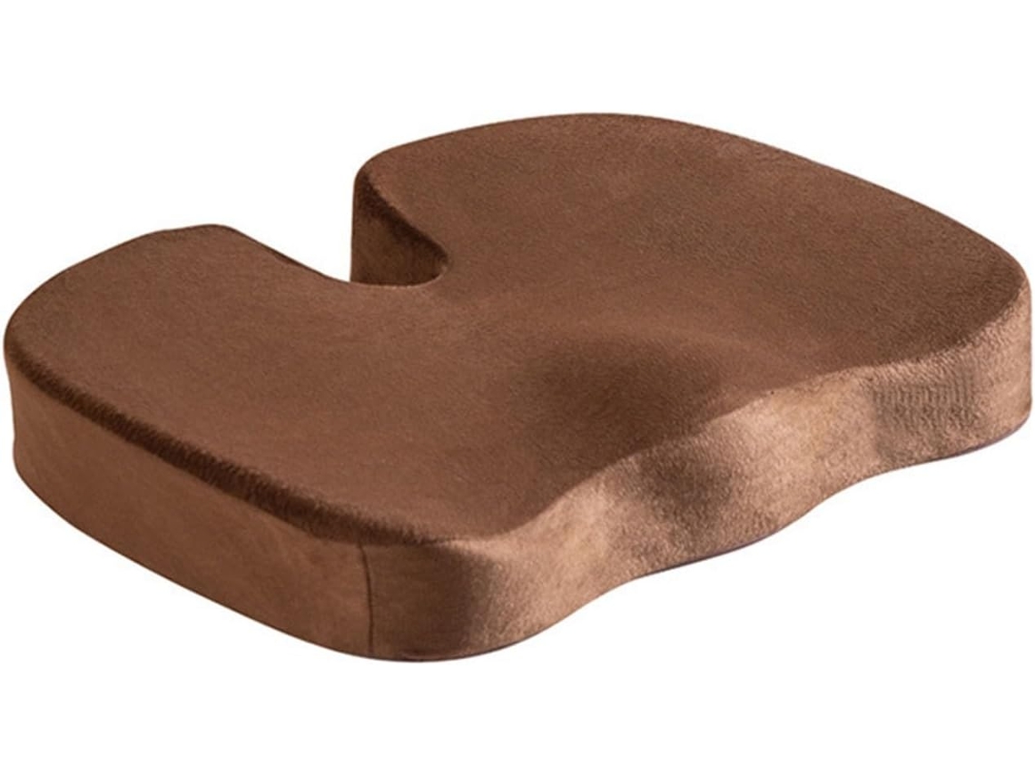 Cojín De Espuma Viscoelástica Para Silla De Oficina, Alivia El Dolor De Coxis, Marrón Gertiz