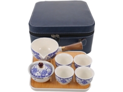 Té, Cerámica, Tetera Y Tazas De Té De Cerámica Esmaltada Para Horno Con Mango Ergonómico. Juego De Té Tradicional.