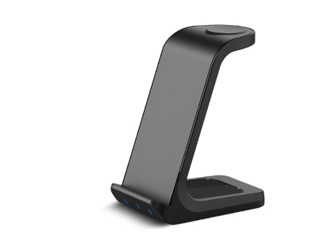 Estación de carga inalámbrica soporte de cargador inalámbrico para iPhone 13/12/11 Pro Max/X/Xs Max/8/8 Plus AirPods 3/2/pro negro BISBISOUS
