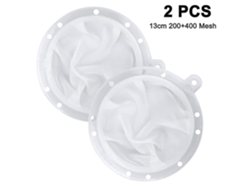 2 filtros de boquilla, filtro de nailon para boquillas de 13 cm y 15 cm, malla 200+400, material nailon+PP, 13 cm