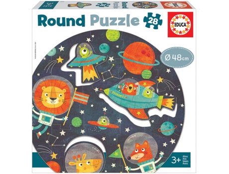 Puzzle EDUCA Round Puzzle 28 Piezas El Espacio (Edad Mínima: 3 Años - 28 Piezas)