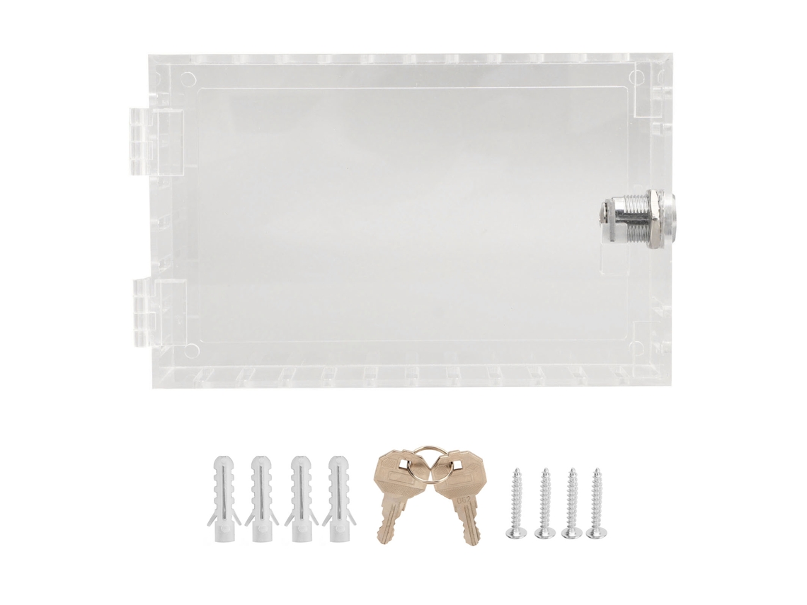 Caja De Bloqueo Universal Para Termostato Con Tapa Transparente Y Protección Acrílica.