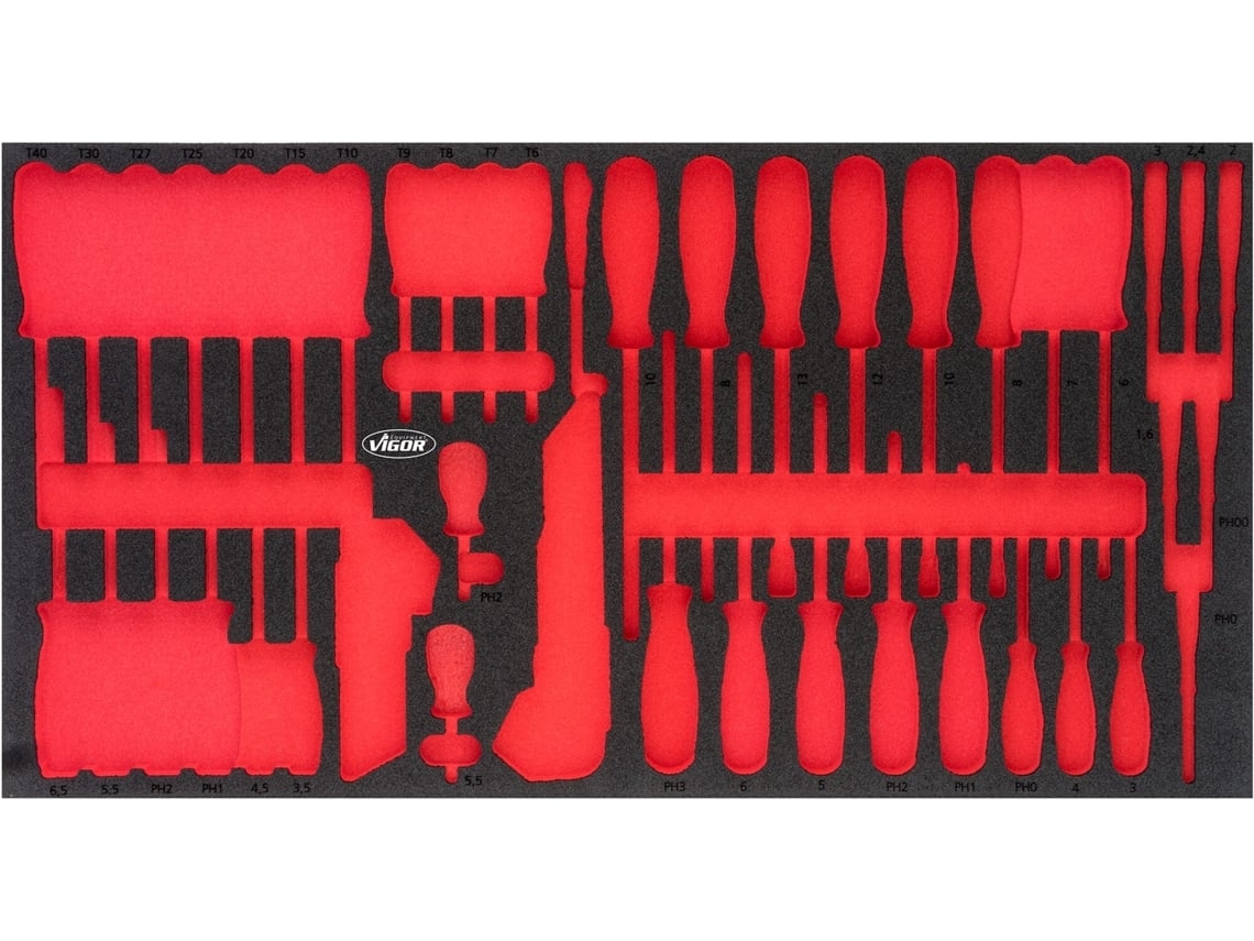 VIGOR V5170-L Cubeta de Espuma Suave Vacía 563 Mm X 393 Mm X 35 Mm