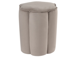 Puf Beliani Tappen de terciopelo crema 39x39x45