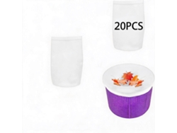 Filtro De Skimmer Para Piscina, 20 Calcetines Para Atrapar Hojas Y Ramas De La Piscina Y Protegerla (henten Home Blanco)
