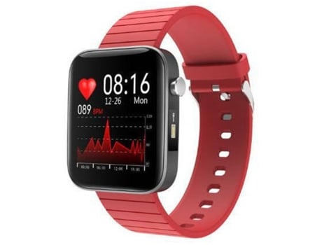 Smartwatch MDUG Monitor de Frequência Cardíaca Vermelho
