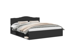 Maison Exclusive - Estructura De Cama Negro 180 X 200 Cm Madera De Pino Macizo