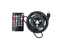 Kit Tiras LED RGB 5V DC 24LED/m con USB para Televisión 2m IP20