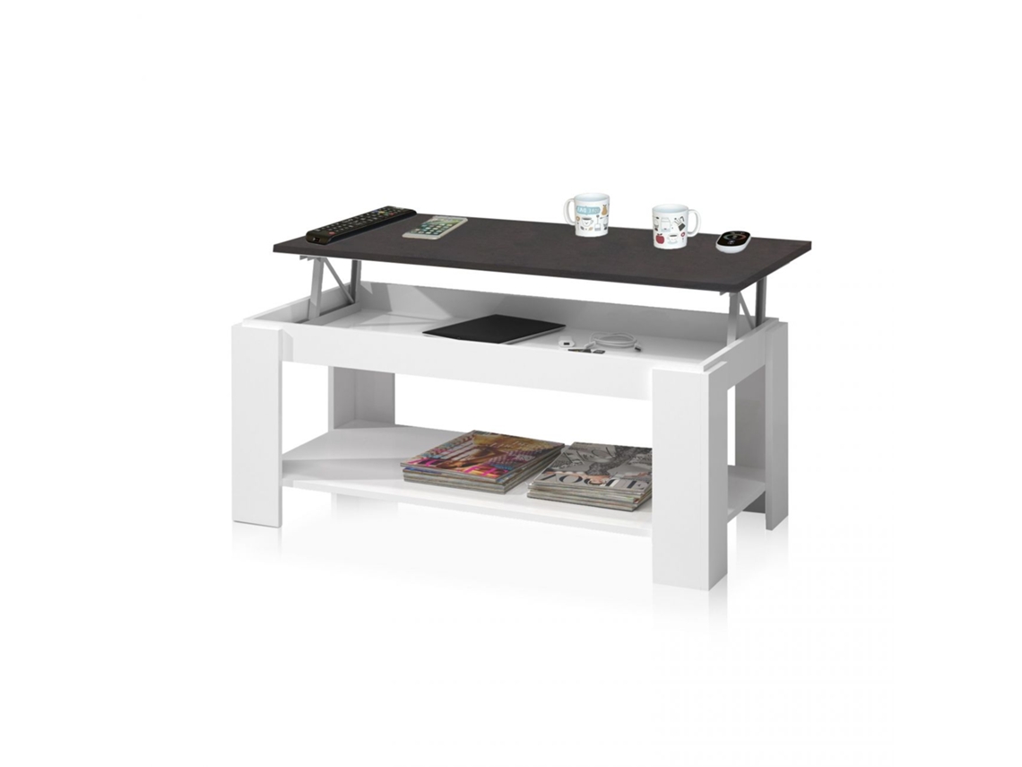 Mesa de centro elevable Ambit Blanco Artik (Blanco Mate) - Óxido 100 x 43–54 x 50cm cm