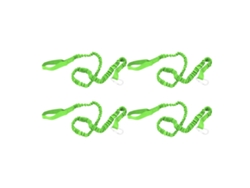 Kklv-4pcs Lazo De Caña Kayak Elástico Antipérdida Nylon Leash De Remo Canoa Cuerda De Seguridad Para Surfing Rafting Verde
