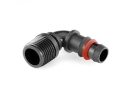 Codo Rosca Macho 16Mm X 1/2 Con Anilla de Seguridad. Bolsa de 10 Unidades RIEGOPRO