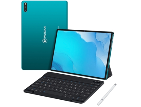 Tablet WUXIAN M33 + Teclado Bluetooth + Funda de cuero + Bolígrafo (10.1'' - 64 GB - 4 GB RAM - Wi-Fi-GPS-4G - verde)