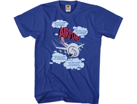 Camiseta Unisexo DEEPSTONE Looks Like I Picked The Wrong Week Airplane Azul real (M)