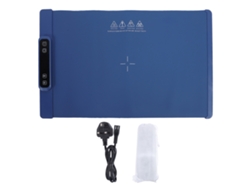 Bandeja Eléctrica Enrollable De Silicona Con 3 Ajustes De Temperatura Para Alimentos Y Fiestas - Azul