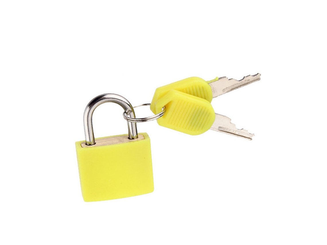 Candado de combinación para equipaje, antirrobo con núcleo de cobre, apto para mochilas, maletas y taquillas (amarillo)