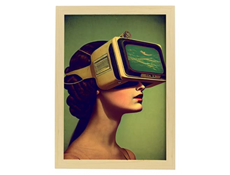 NACNIC Poster Visera En Estilo Surrealismo Cinematográfico Ilustraciones Y Grabados De Historieta Abstracta Y Artística A3 Marcos Madera