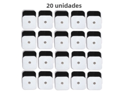 Eletrodos de Contato, Almofadas de Gel Autoadesivas Tipo Botão de 5*5cm para Emagrecimento. MDUG (20 Unidades, 5x5cm Brancas)