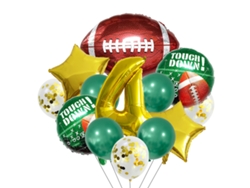 Globo de fútbol digital de 81 cm (32 pulgadas) de látex con aluminio, accesorio para fotos del Super Bowl