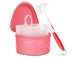 Kit De Limpieza De Prótesis Dentales Con Estuche Y Cepillo De Doble Cabezal