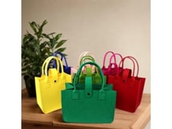 Bolsa de compras plegable de fieltro suave, de gran capacidad, ideal para viajar y guardar cosas, perfecta para el uso diario y viajes cortos.