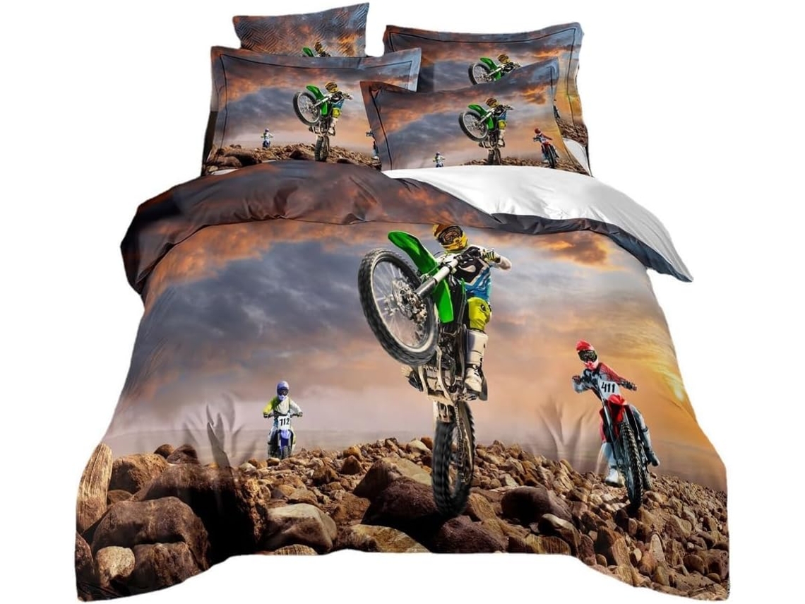 Juego Ropa Cama Niños Adolescentes Estampado Funda Nórdica Almohada Material Microfibra Color Juego 240x260 Cm