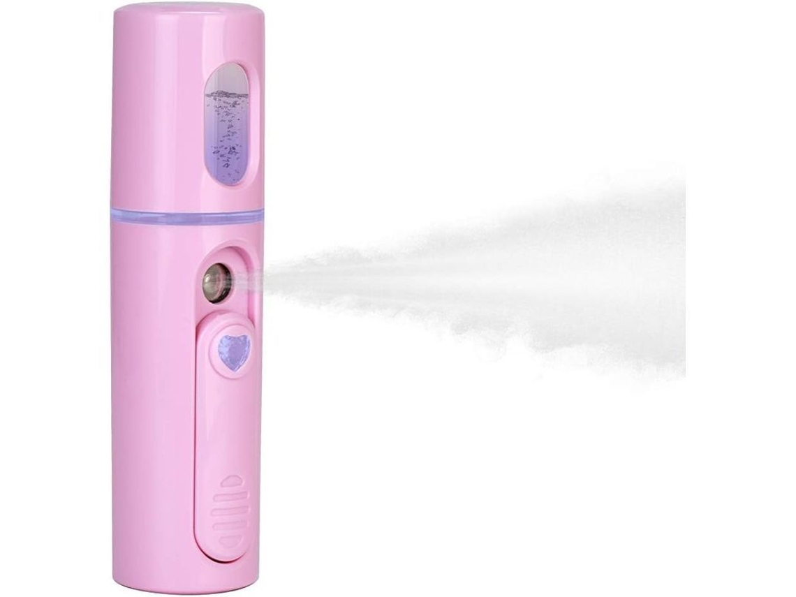 Vaporizador Facial Ultrasónico Humidificador Nano Snow Rosa Para El Cuidado De La Piel Y El Maquillaje.