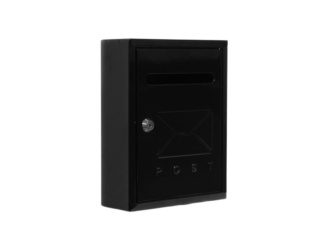 Buzón exterior SBL negro de metal para paquetería correo de pared