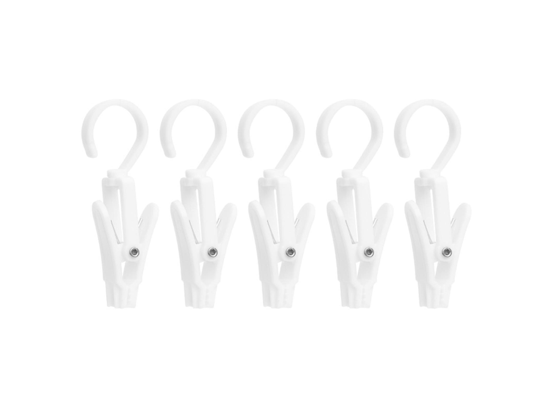 5 piezas de pinzas para colgar sombreros en la pared, armario, plástico giratorio, gancho para cortina, hogar, lavandería