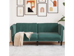 Sofá De 2 Plazas | Sofá De Salón | Sofá De Descanso Terciopelo Verde Oscuro Wsd703128