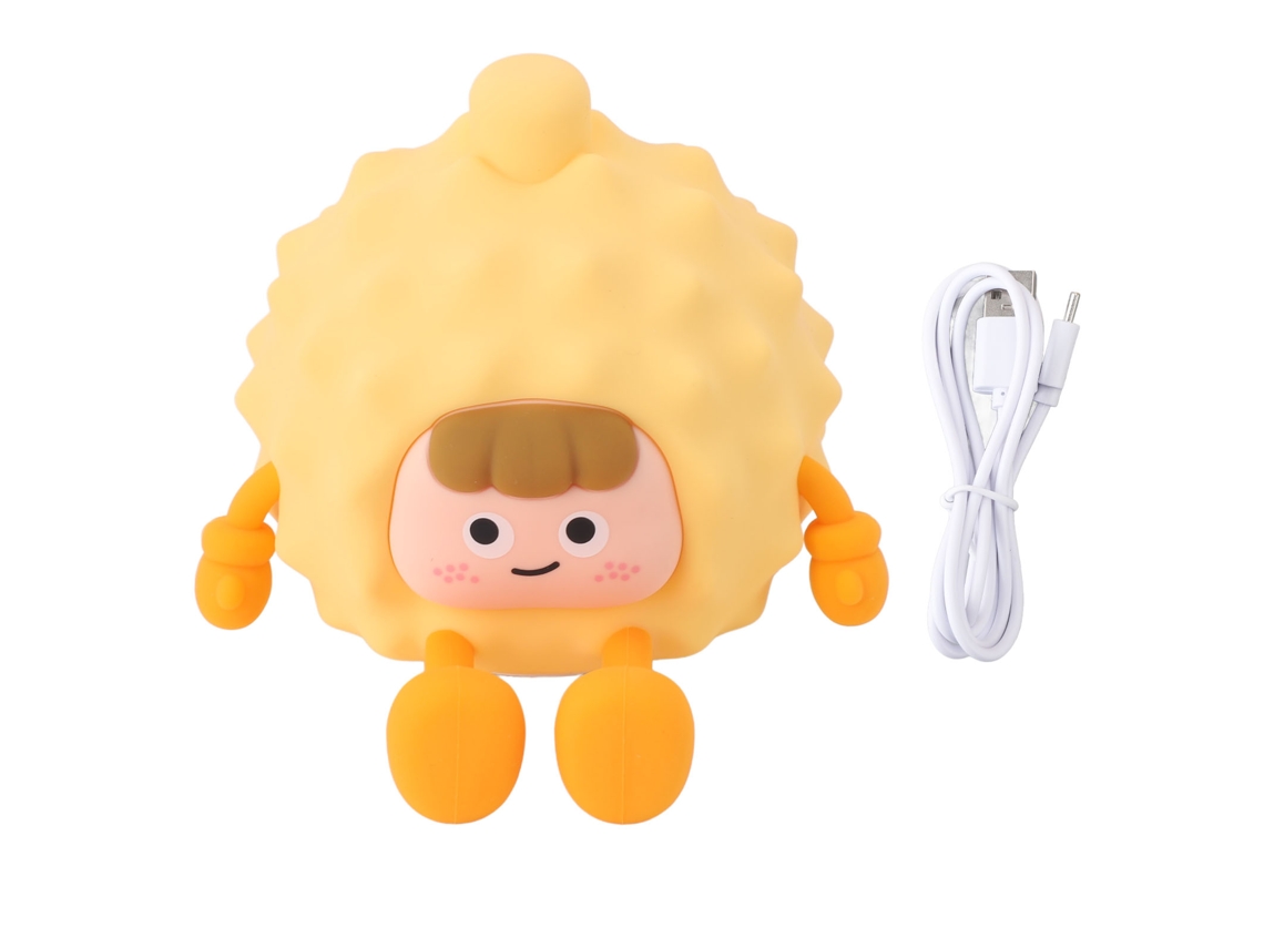 Luz nocturna recargable para bebés, de silicona, con forma de durián, ideal para regalar.
