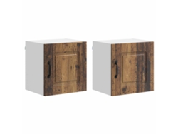 Conjunto de 2 armarios de cocina MAISON EXCLUSIVE en madera antigua 40x31x40 cm