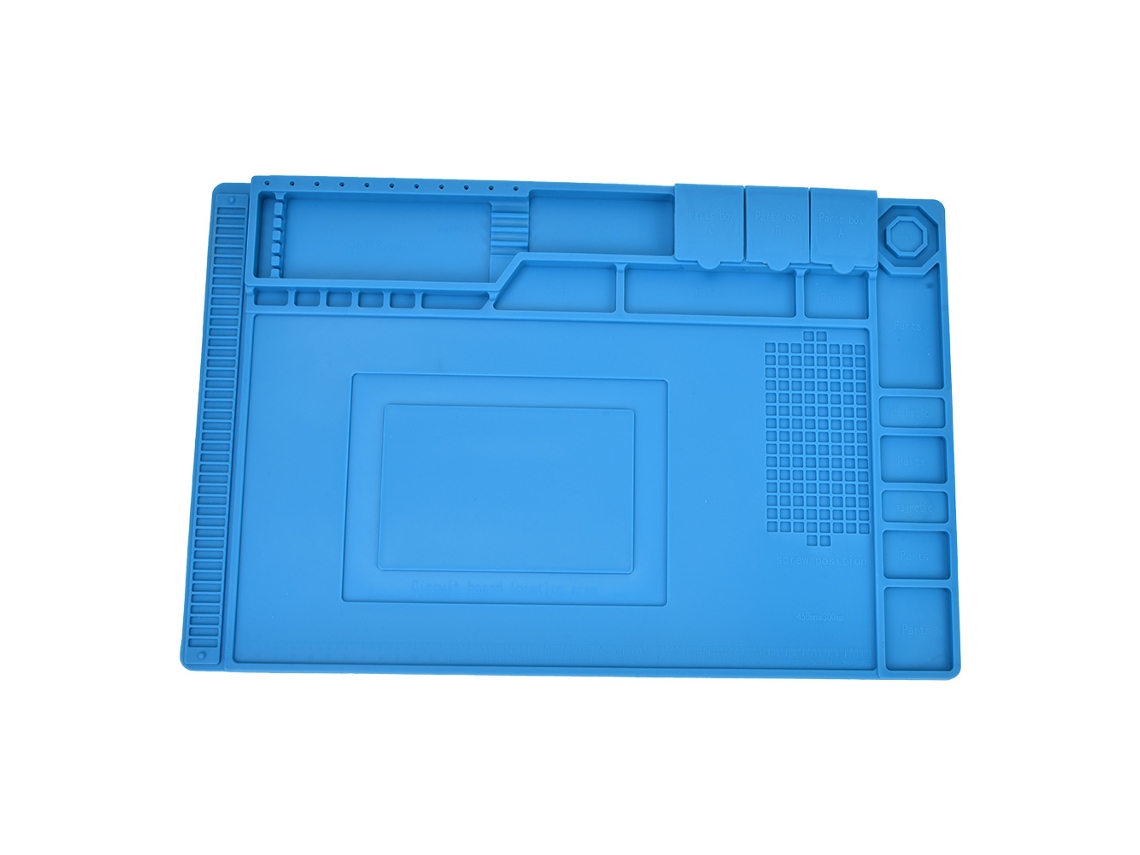 Alfombrilla Aislante De Silicona Con Estuche Para Reparar Y Guardar Tornillos.