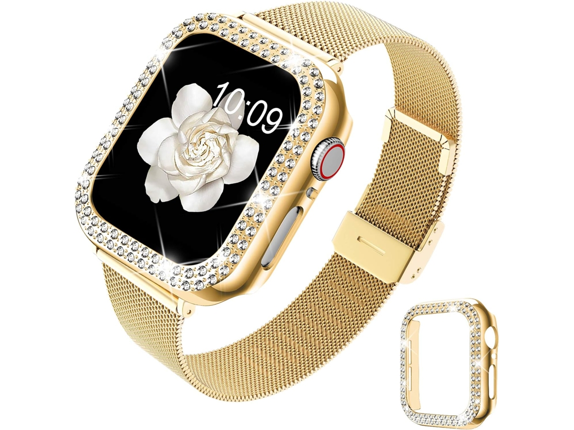 Correa fina de malla metálica para Apple Watch de 40 mm, compatible con SE/Series 6/5/4 (negra)