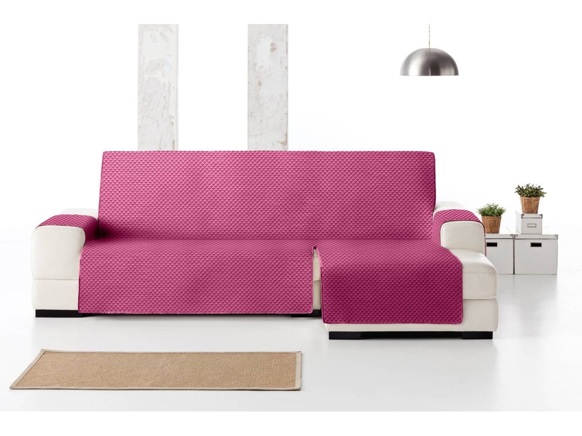 Funda acolchada e impermeable para Chaise Longue orientación derecha Luke (240 cm - Violeta)