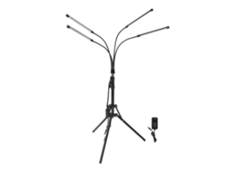 Lámpara de terapia infrarroja roja de 660 nm y 850 nm con soporte ajustable para el alivio del dolor y las molestias corporales, 4 cabezales.