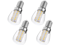 Paquete De 4 Bombillas Led E14 Para Refrigerador, Base De Rosca, 3w, Baja Emisión De Calor, Para Espacios