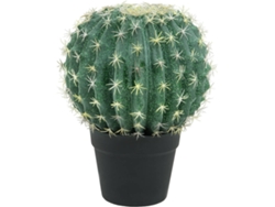 Planta Artificial EUROPALMS Barrel Cactus (Verde - 34 cm)