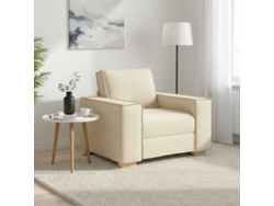 Sofá De Salón | Sofá De Descanso | Sofá Sillón Tela Crema 100x78x84 Cm